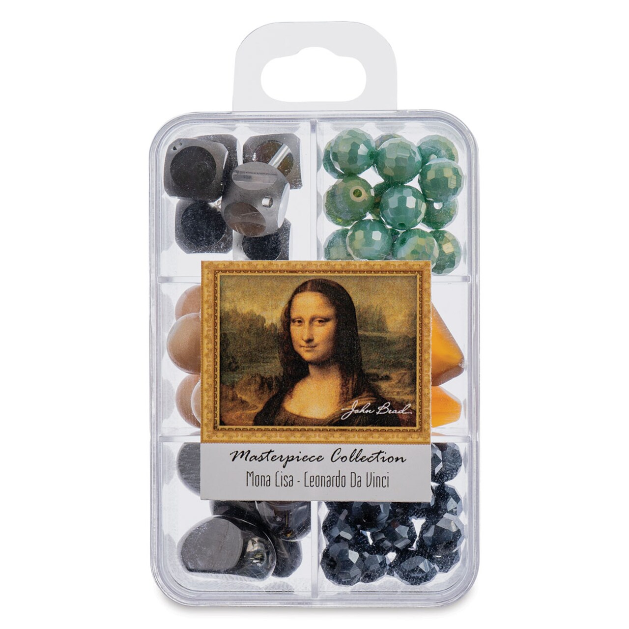 John Bead Masterpiece Collection Glass Bead Box - Mona Lisa/Leonardo Da Vinci